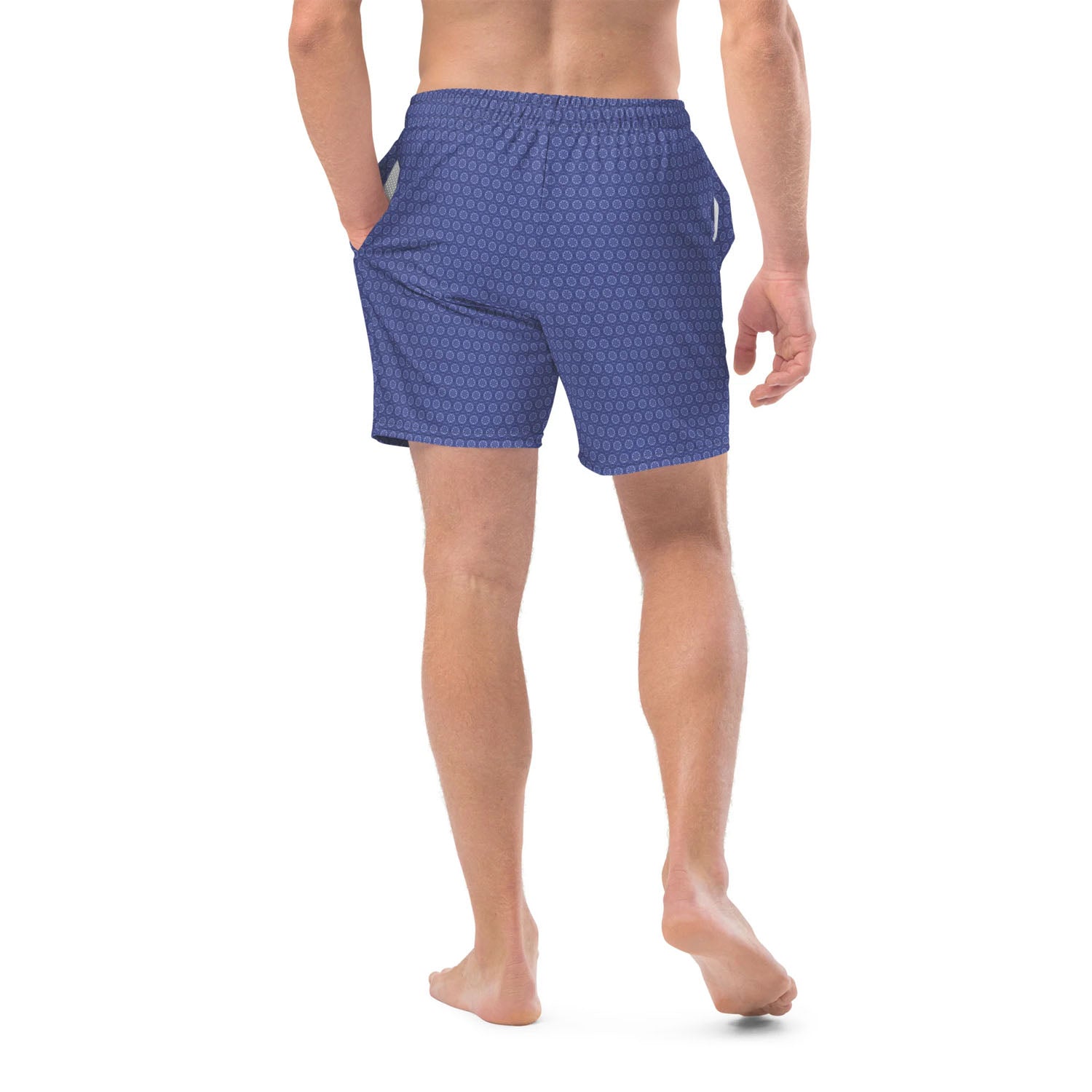 Blue Mediterranean Tile Recycled Swim Trunks