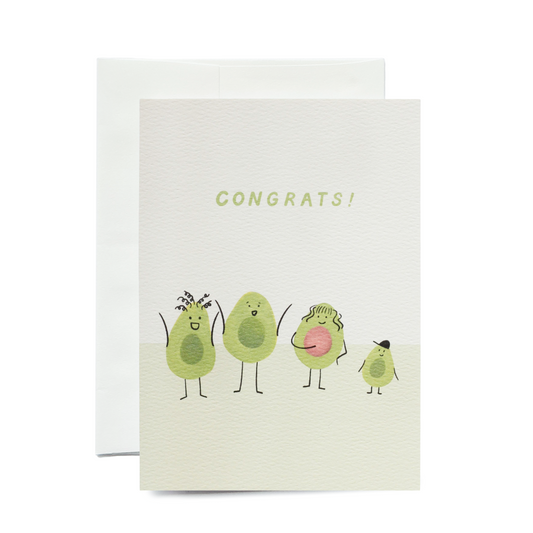 Avocado Family Congrats Card Adrienne Morris