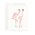 Cool Flamingos Folded Greeting Card