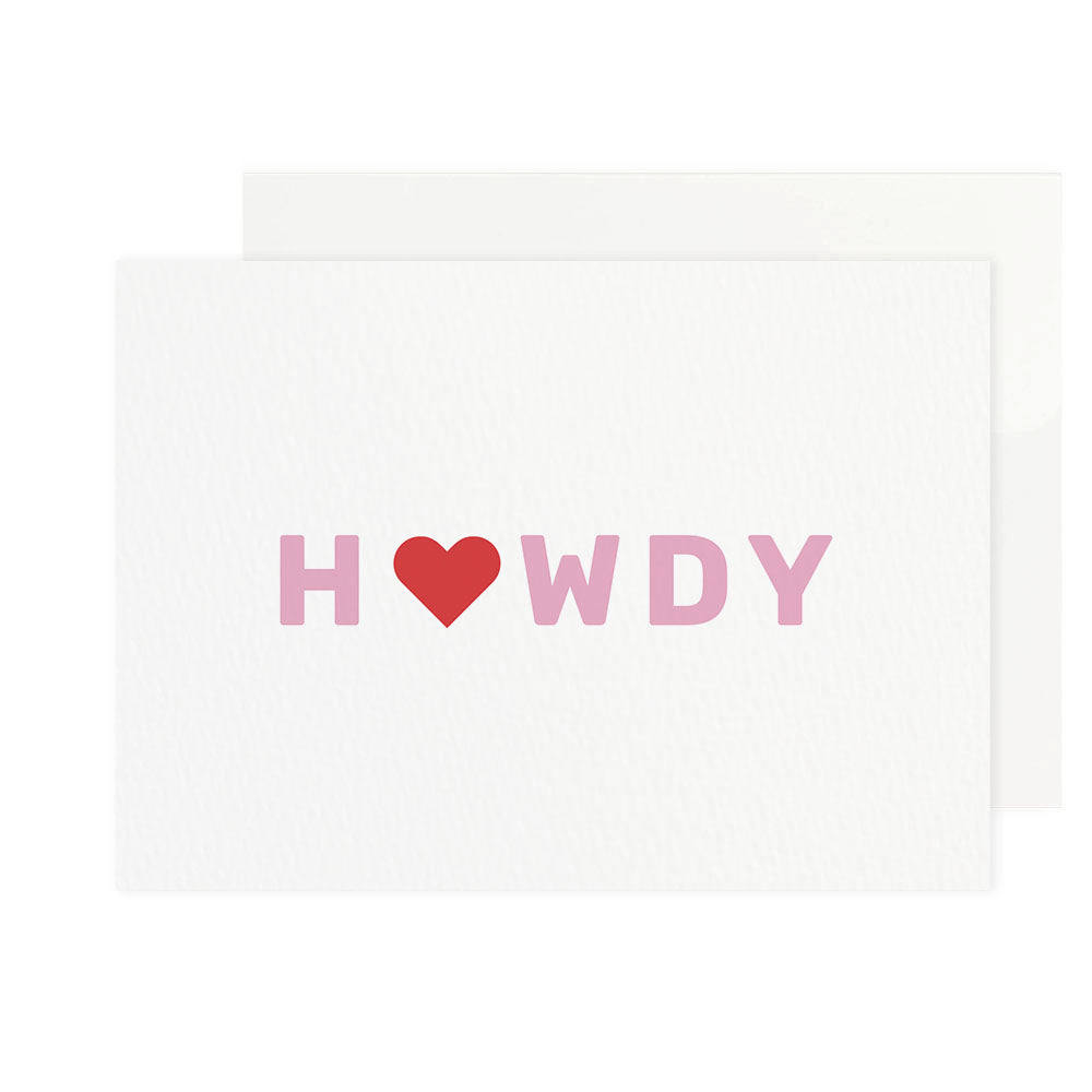Howdy Heart Blank Greeting Card
