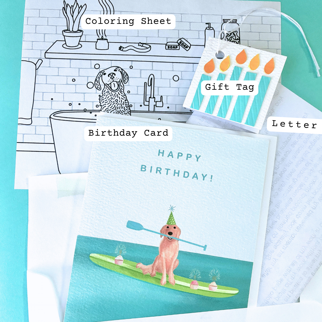 Happy Golden Retriever Mail Club Catch-Up Adrienne Morris