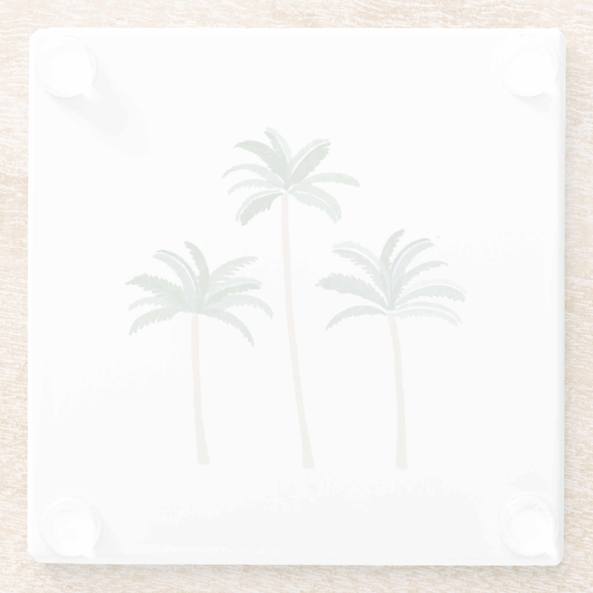 Palm Trees Glass Coaster