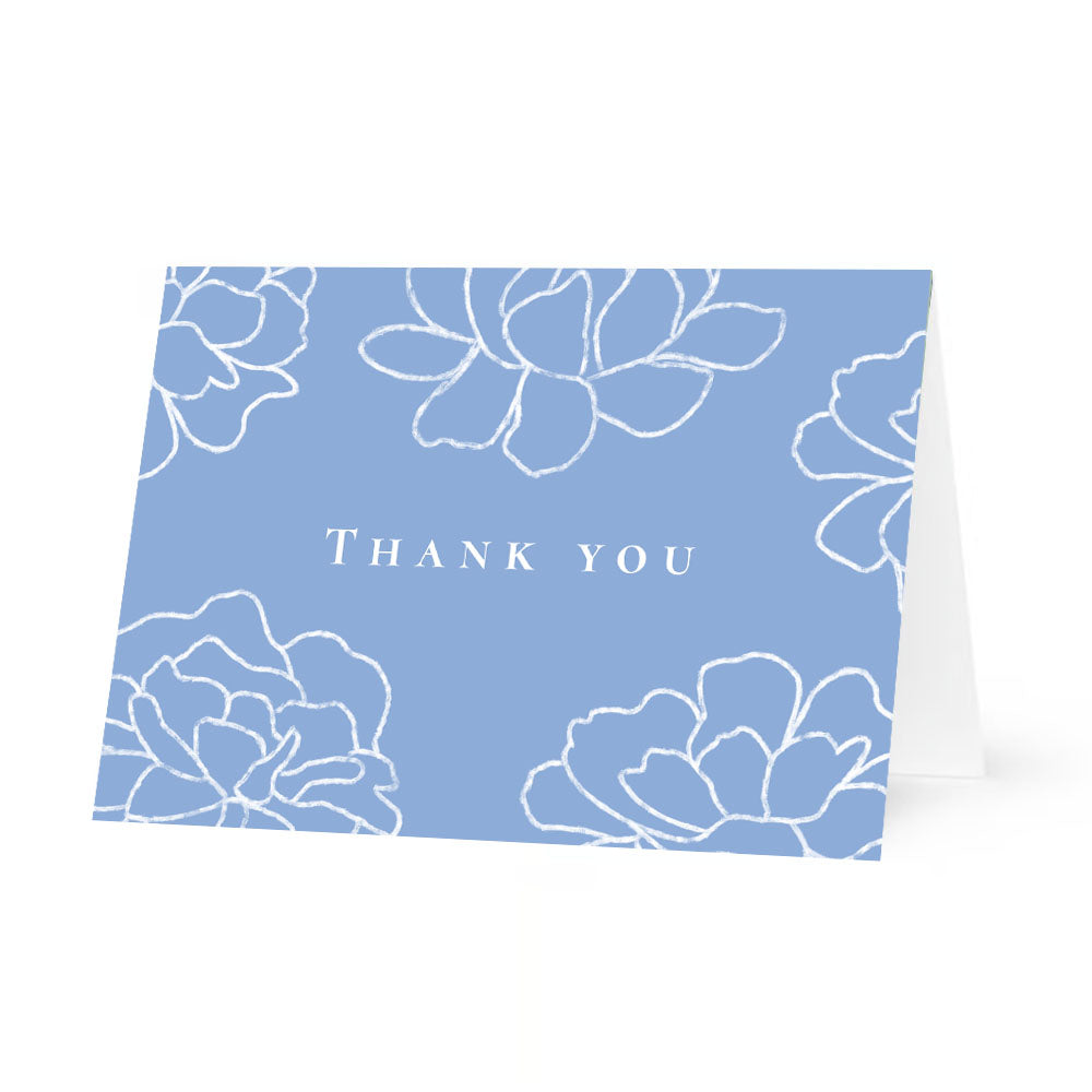 Floral Line Art Thank You Card Set