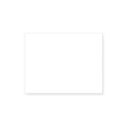 A blank white horizontal rectangular paper is shown with a light drop shadow centered on a white background to show a blank reverse side of notecard.